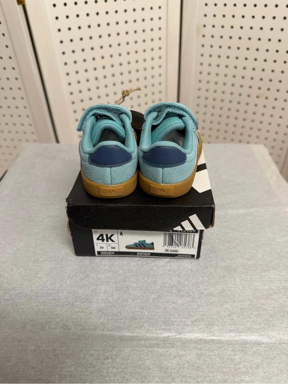Adidas VL Court 3.0 Toddler Shoes Mint Ton Preloved Ink Baby Sneakers Boy Size 4